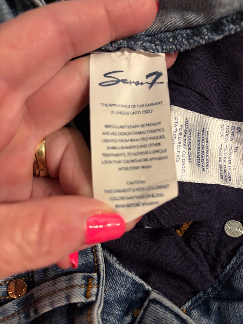 Women’s Metro Ultra High Rise Skinny jeans Size 12 by Seven7 - Picture 6 of 6